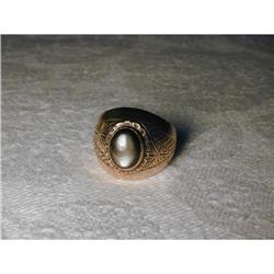 18K Pink Rose Gold Smokey Rutilated Quartz Ring #951735