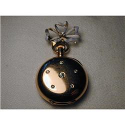 Tiffany & Co. 18K Diamond Enamel Pocket Watch #951793