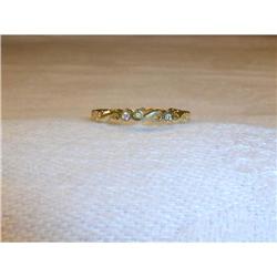 18K YG Hidalgo Scroll Diamond Twist Ring Band #951802