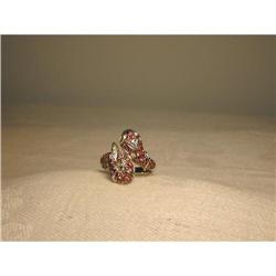 Estate 14K WG Pink Sapphire Diamond Snake Ring #951831