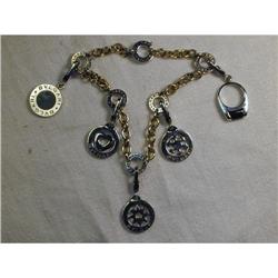 Authentic WG Bvlgari Bulgari 14K Charm Bracelet #951853