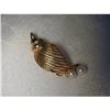 Image 1 : 14K YG Cultured Pearl SeaShell Filigree Brooch #951870