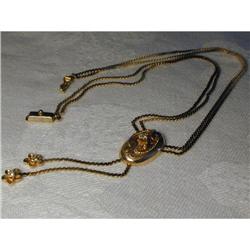 Victorian 14K YG Gold S Chain Diamond Necklace #951922