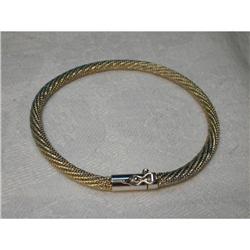 Estate 14K WG Gold Mesh Tube Rope Bracelet #951924