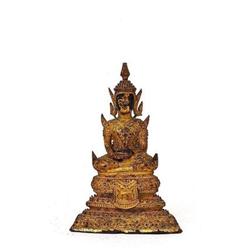 19th Century Thai Cambodia Gilt Bronze Buddha #952003