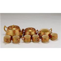 9 Japanese Satsuma Mille Fleur Tea Set Teapot #952009