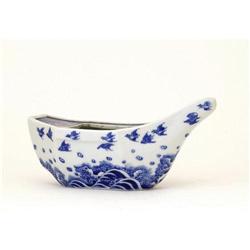 1930s Japanese Blue & White Imari Seto Boat #952017