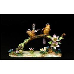 Crown Staffordshire 2 Chaffinch Bird Flower #952025