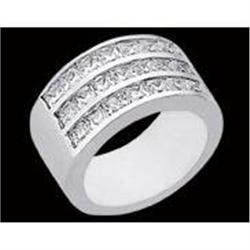 3.36 carat PRINCESS DIAMOND WEDDING band RING #952365