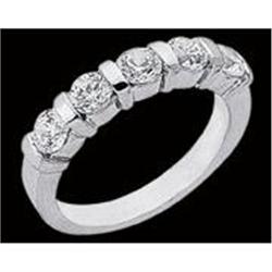 1.25 carat DIAMOND WEDDING RING platinum band 5 #952367