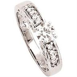 1.24 carat diamond ring SOLITAIRE white gold #952396