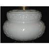 Antique Milk Glass Kerosene Lamp with Beading #952478