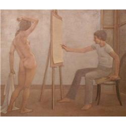 JACK HENDERSON NUDE OIL PAINTING #957969