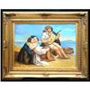 Image 1 : OIL ON BOARD:A WONDERFUL ROMANTIC SEASIDE SCENE #958003