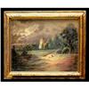 Image 1 : !OIL - A SUGGESTIVE STEEPLE IN A LANDSCAPE #958013
