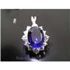 Image 1 : RHJ Elegant Synthetic Sapphire Pendant & Cubic #958104