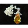 1940's Citrine Pendant Sterling Silver #958189