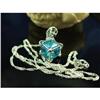 Blue Topaz Cube Pendant Sterling Silver #958192