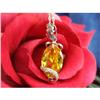 1940's Citrine & Topaz Silver Pendant  #958195