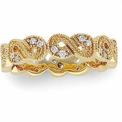 14k Gold WEDDING BAND 24  DIAMONDS!  #958200