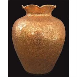 LOTUS Elegant Depression Glass 22 K Gold Vase #958220