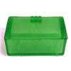 Green TREASURE CHEST Satin Glass Dresser Jar #958233