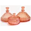 Depression Glass Pink Perfume Bottle Set #958253