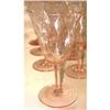 Image 1 : Pink Depression Glass Diamond Optic Goblet Set  #958268
