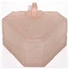 Pink Satin Glass Geometric Art Deco Powder Jar #958281