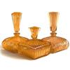 Czech Amber Glass Perfume Bottle Set #958285
