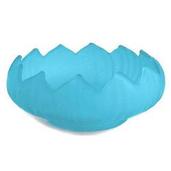 Lotus Blue Satin Glass Centerpiece Bowl #958314