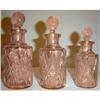 Pink Depression Glass Perfume Bottle Set #958343