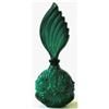 Czech Malachite Glass Faces Perfume Bottle #958347