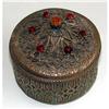Brass, Filigree and Glass Jeweled Dresser Jar #958363