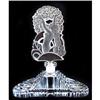 Bohemian Crystal Art Deco Lady Perfume Bottle #958391
