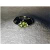 Image 1 : Estate 18K WG Gold Peridot Diamond Ring Band #958537
