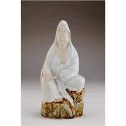 Old Japanese Kutani Seated Quan Yin Kannon #958610