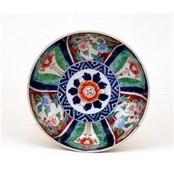 Old Japanese Imari Green Flowers Bowl #958616