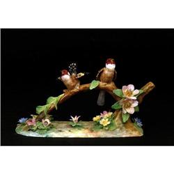 Crown Staffordshire 2 Chaffinch Bird & Flower #958629