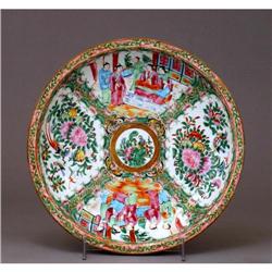 19C Chinese Export Canton Rose Medallion Plate #958651