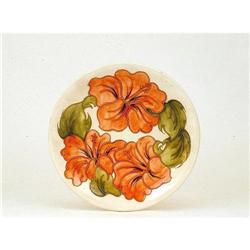 Old English Moorcroft Coral Hibiscus Plate #958655