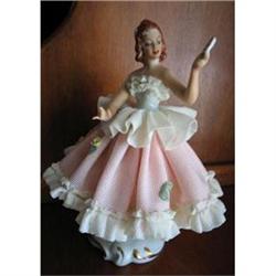 Dresden Lace Ware Porcelain Lady Figurine #604 #958775