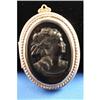 Image 1 : Large Victorian Jet cameo set in Beautifully #958839