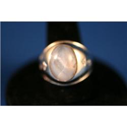 Men's Moonstone and Diamond 14K Ring #958861