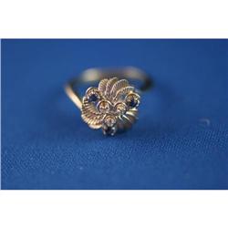 Antique 14K Sapphire and Diamond Right Hand #958866