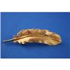 Image 1 : 14K Gold Leaf Brooch/Pin with Ruby-LOWERED RES! #958884