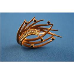 1940's  14K Gold Brooch/Pin with Sapphires and #958885