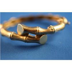 Estate 14K Bypass Bamboo bracelet #958889