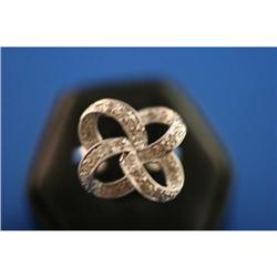 Fanciful  .30 Carat  14K Diamond  Bow  Ring #958890