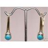 Fabulous gold, turquoise and diamond earrings #958899
